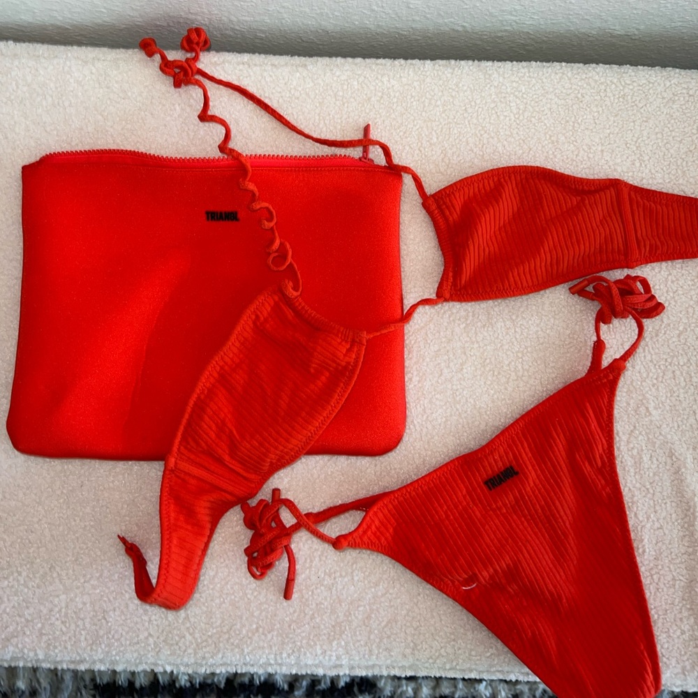 Red Triangl Swimsuit